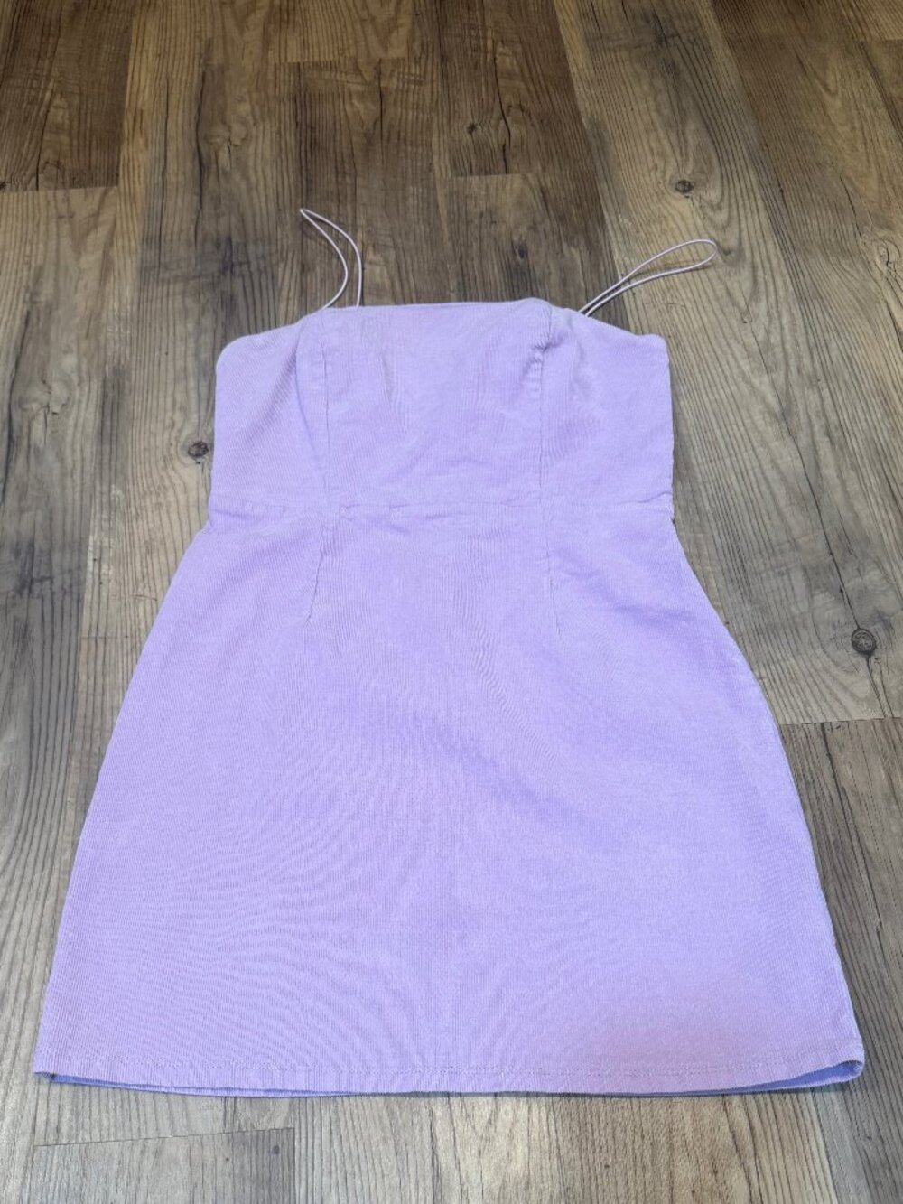 Urban Outfitters Corduroy Mini Dress Size 4 Lilac Purple Back Zip Sleeveless